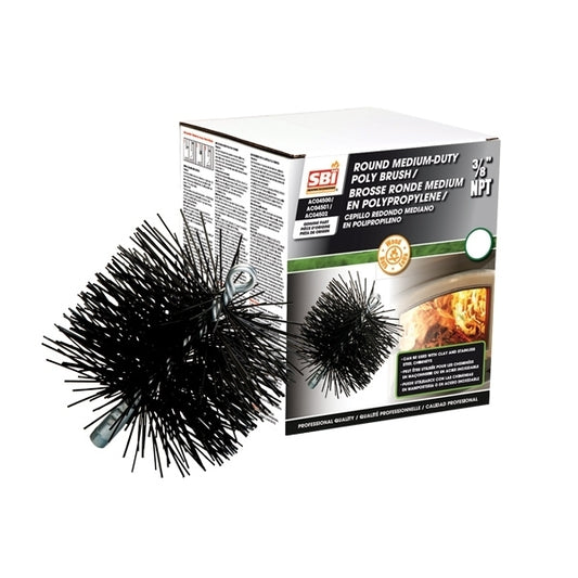AC04502 8" ROUND BRUSH WITH POLYPROPYLENE BRISTLES