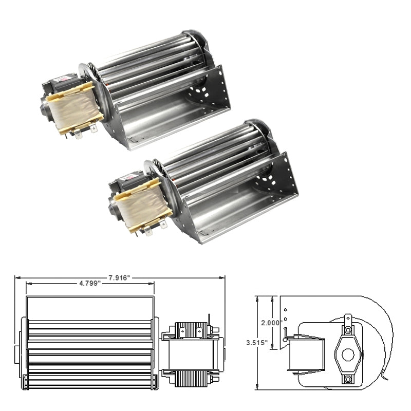 AC05957 FIREPLACE DOUBLE CAGE BLOWER