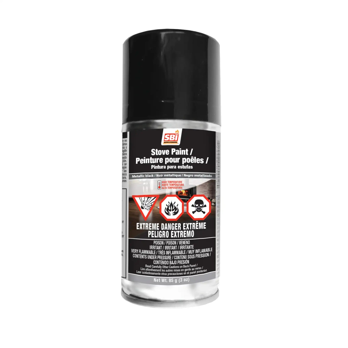 AC05963 METALLIC BLACK STOVE PAINT