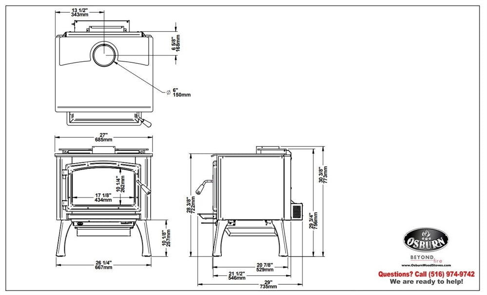 Osburn 2000 Wood Stove OB02015