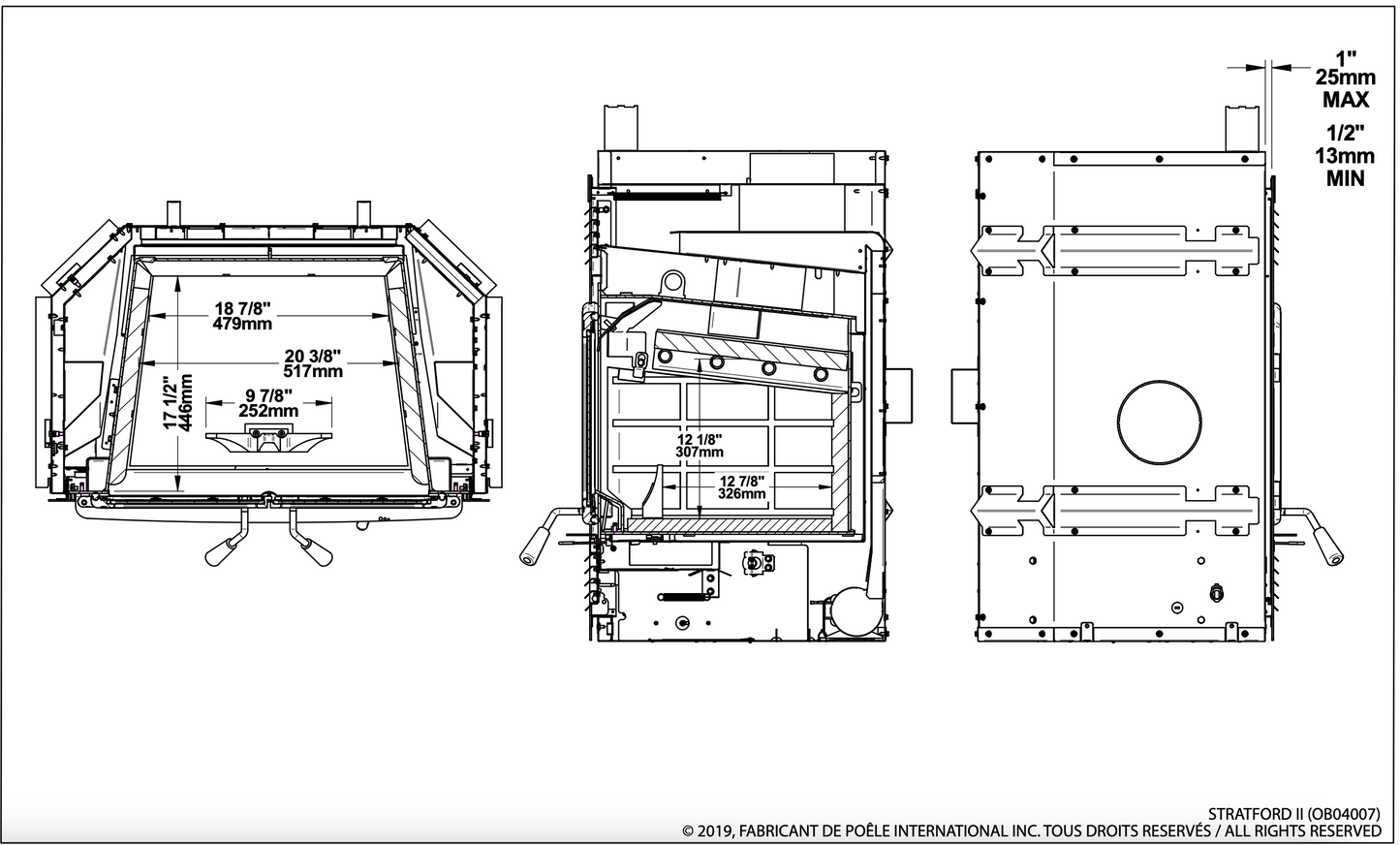 Osburn Stratford II Fireplace OB04007