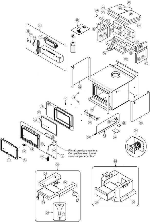 Osburn 1600 Wood Stove Parts OB01613