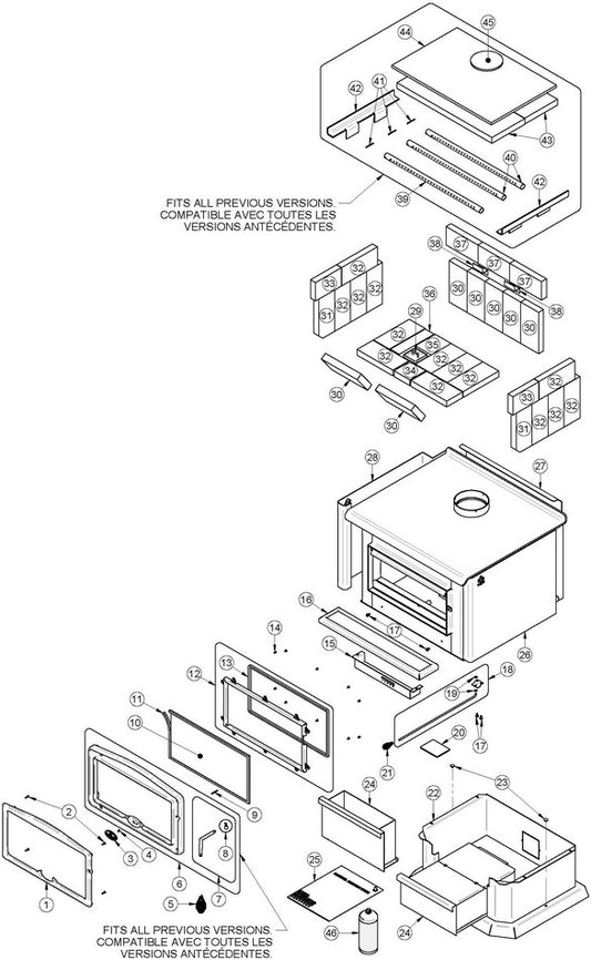 Osburn 2400 Wood Stove Parts OB02411