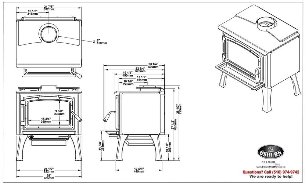 Osburn 1700 Wood Stove OB01700