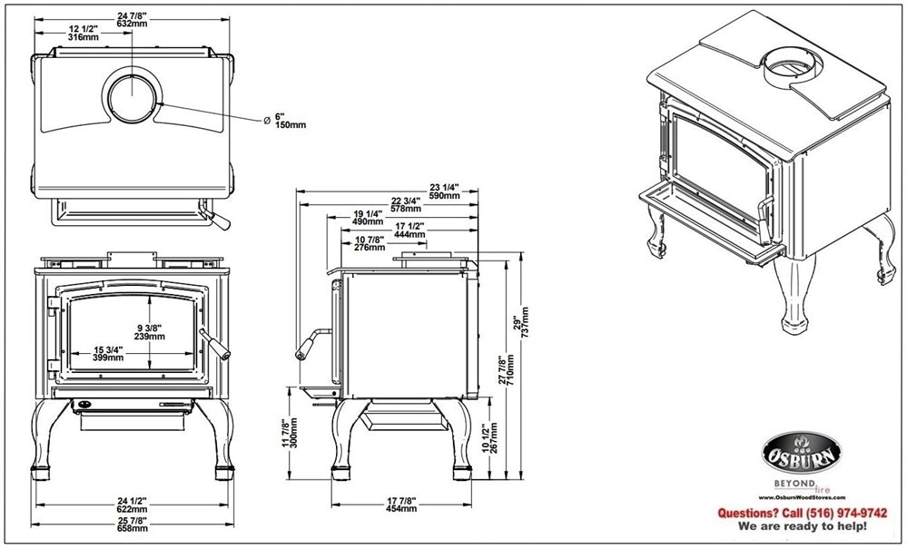 Osburn 1700 Wood Stove OB01700