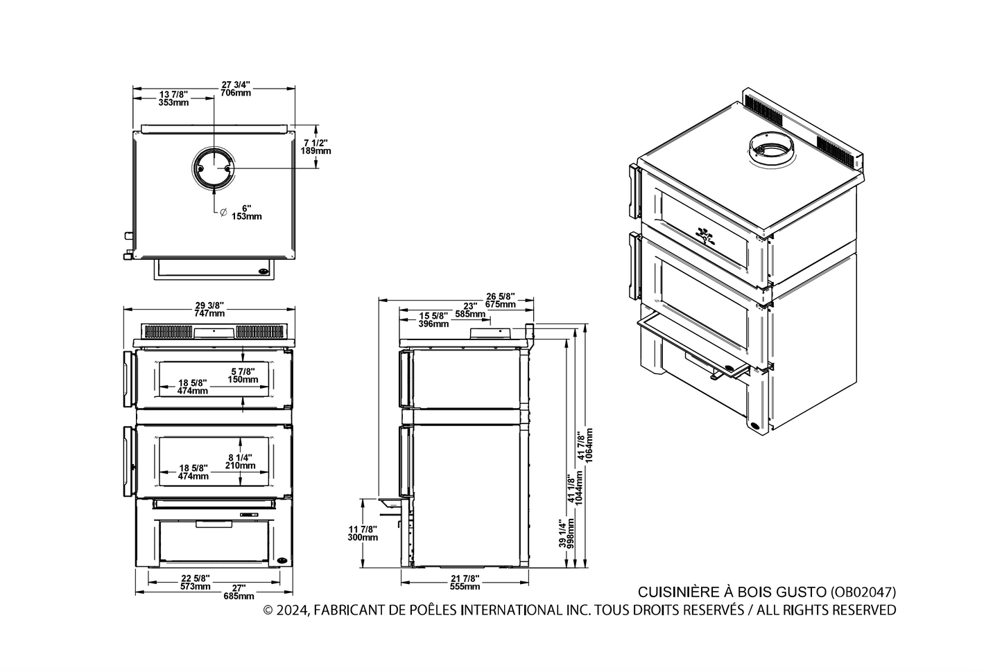 Osburn Gusto Wood Cookstove OB02047