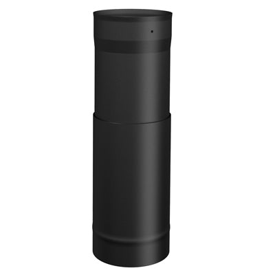 SP00053 6" SINGLE WALL TELESCOPIC BLACK STOVE PIPE