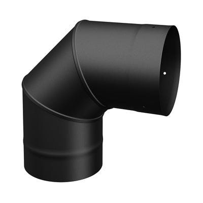 SP00093 6" Single Wall Black 90 Degree Elbow
