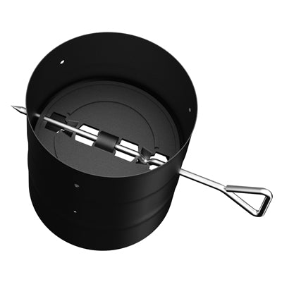 SP00190 Black single wall pipe section with damper