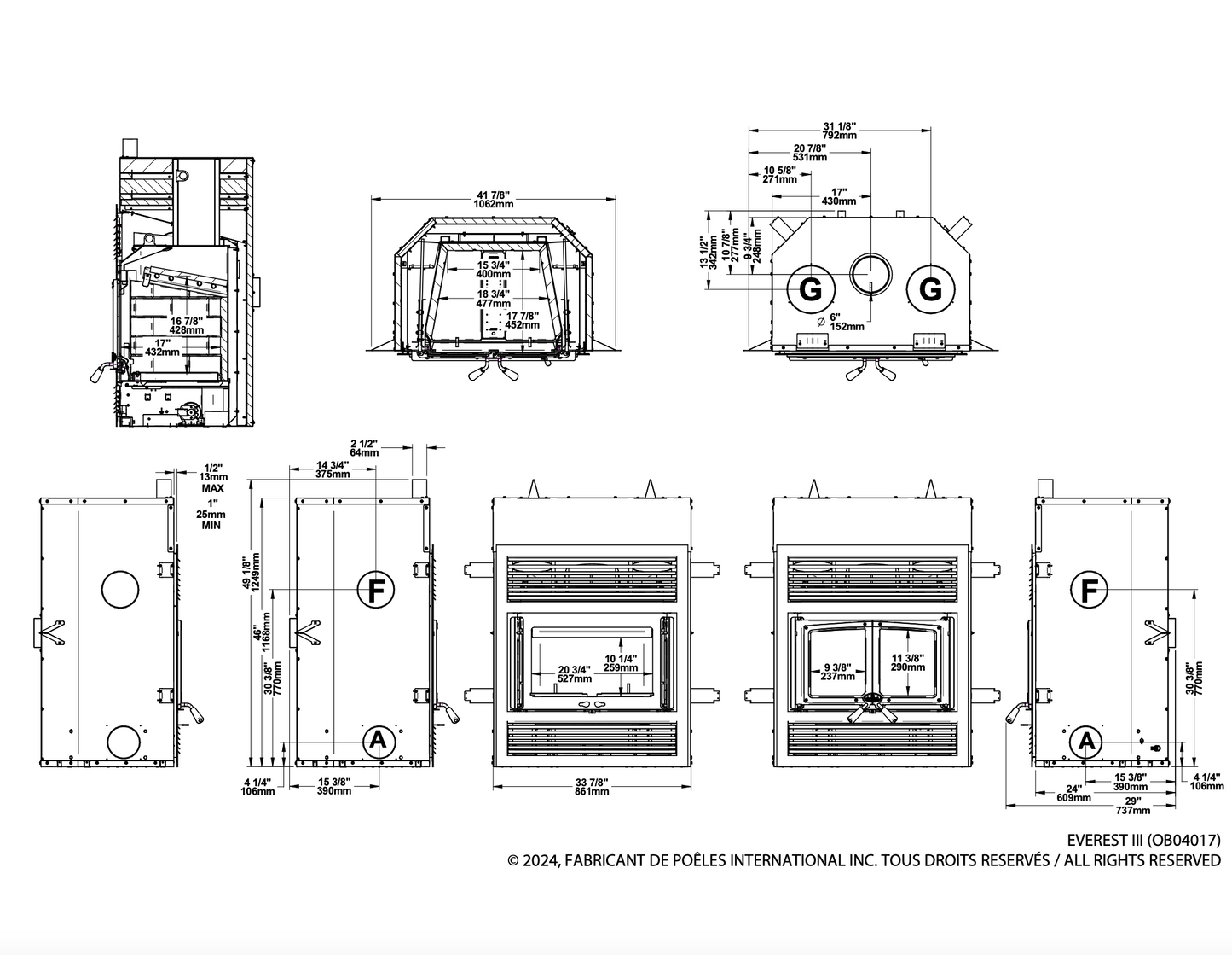 Osburn Everest III Fireplace OB04017
