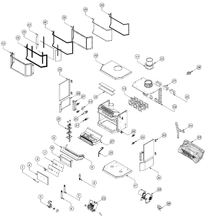 Osburn LA30 Stove Parts