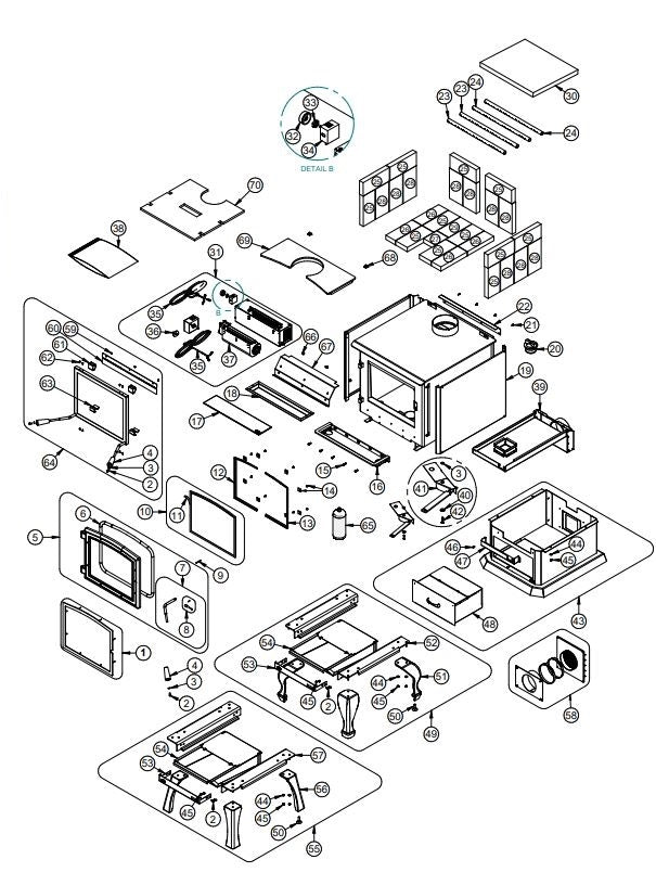 Osburn Wood Stove Parts OB03300