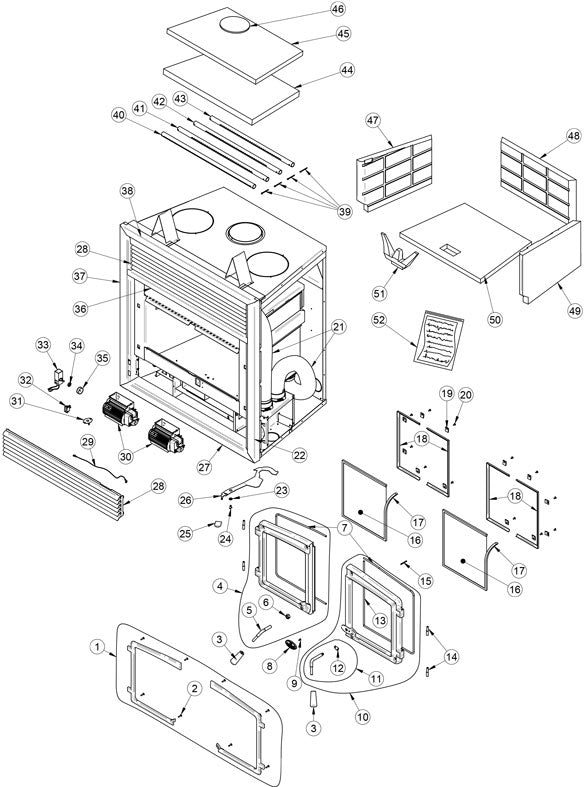 Osburn Stratford Fireplace Parts OB04001