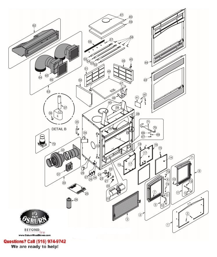 Osburn Stratford Fireplace Parts OB04003