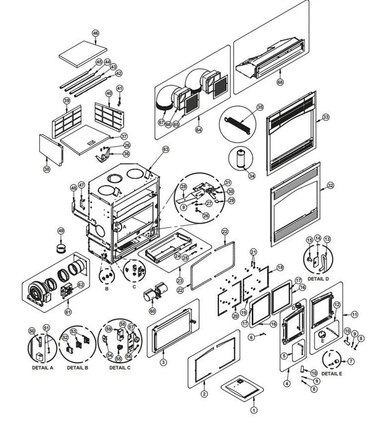 Osburn Stratford Fireplace Parts OB04007