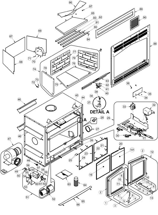 Osburn Horizon Wood Fireplace Parts OB04010