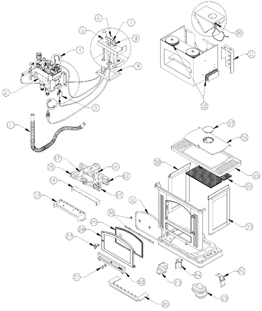 Osburn Romance Gas Stove Parts