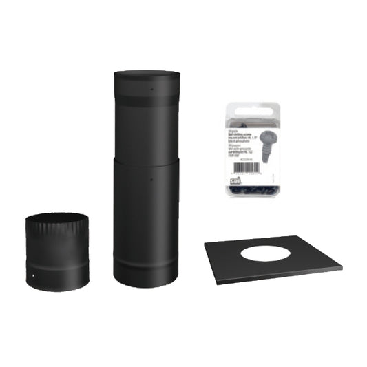 SP00370 TO THE CEILING 6'' BLACK STOVE PIPE KIT